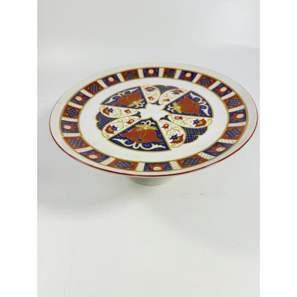 Pedestal Cake Plate Imari Seymour Mann Derbyshire Footed Replacement China - Picture 12 of 16